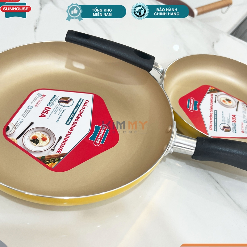 Chảo đôi CT18+ CT24 chống dính Sunhouse